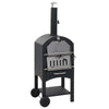 Charcoal Fired Outdoor Pizza Oven with Fireclay Stone Garden Cooker