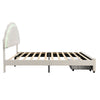 UPHOLSTERED BED 4FT6 DOUBLE BED FRAME WITH LED HEADBOARD FOR ADULTS, TEENAGERS