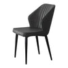 Set of 2 PU Dining Chair Steel Leg Wide Backrest Home Furniture Restaurant Hotel