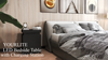 Bedside Table RGB LED Bedside Cabinet 2 Drawers Nightstand Modern APP & Remote