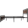 King Size Metal Bed Frame Slat Support Bedstead Base w/ Headboard & Footboard