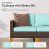 Outdoor Furniture Set Rattan Furniture Patio Conversation Set Sectional Wicker