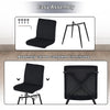 4PCs Dining Chairs Velvet Padded Seat Metal Legs Kitchen Chair Home Office Set