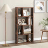 120 CM High Bookcase Floor Standing Open Display Shelving Rustic Brown