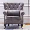 Nordic Velvet Armchair Wing Back Queen Anne Button Chair Lounge Sofa Living Room