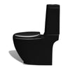Stand Toilet & Bidet Set Black Ceramic I3T9