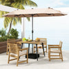 107 x 107cm Acacia Wood Patio Table with 5cm Umbrella Hole-Natural