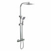 300mm Bathroom Mixer Shower Thermostatic Dual Head Square Rainfall Chrome Set