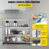 Stainless Steel Shelving Adjustable Storage Shelf 4-Tier Storage Rack