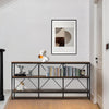 3 Tier Free Standing Hallway Console Table Living Room Shelf Display Metal Frame