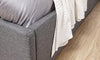 Grey Linen Fabric Ottoman Storage Bed Single Double Small Double King