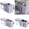Recycling Bin Pull Out Kitchen Cabinet Waste Cupboard Fixing Integrated 30/40L