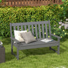 Outdoor Garden Bench All-Weather HDPE Patio Chair Ergonomic Loveseat Grey