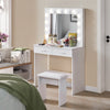 Dressing Table With Hollywood Mirror Stool 2 Drawers Bedroom Makeup Desk Modern