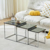 Nest Of 3 Nested Nesting Tables Side End Coffee Table Wooden for Living Room