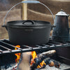 Portable Deep and Thick Stew Pot, Cast Iron Pot, Camping Cooking