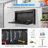 Wall-mounted Folding Workbench 2-in-1 Pegboard Tool Organizer Hanging Table