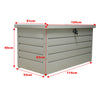 Garden Storage Box Metal Lockable Chest Tool Box Outdoor Deck Cushion Organiser