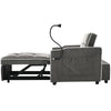 Single Convertible Sofa Bed, 3-in-1 Pull Out Sleeper Armchair with Cup Holders