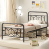 Modern Mattress Foundation Single Size Platform Bed-Black