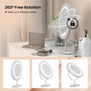 25 CM Makeup Vanity Mirror 3 Color Dimmable LED Lighted Mirror w/ Touch Screen