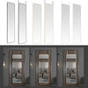 Full Length Wall Door Hanging Mirror 147x37cm Rectangle Metal Frame Dress Mirror