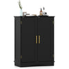GAINOOM Bathroom Black Floor Storage Cabinet 80cm Cupboard Buffet Cabinet