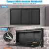 Wall-mounted Folding Workbench 2-in-1 Pegboard Tool Organizer Hanging Table
