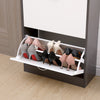 SHOE CABINET 2 DRAWER STORAGE CUPBOARD RACK SHELF FOOTWEAR ORGANISER SHOE STAND