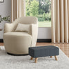 Linen Upholstered Shoes Bench Footrest Foot Stool Ottoman Seat with 4 Wood Legs
