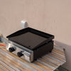 Kitchen Gas Plancha Grill with 2 Burner 4.6kw Portable Tabletop Gas BBQ Griddle