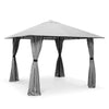 3m x 3m Gazebo Marquee Heavy Duty Garden Tent Showerproof Full Side Curtains