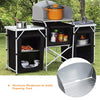 Folding Camping Table Aluminium Kitchen Unit Storage Outdoor Cooking Station NEW
