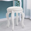 Dressing Table Stool 44x30x30 Vanity Chair Makeup Seat Baroque Piano Chair White
