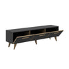 Kara Modern Large TV Stand with Storage - Grey & Wallnut