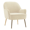 White Teddy Sherpa Upholstered Tub Accent Chair Barrel Chair Occasional Armchair
