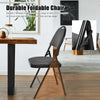 4 PCS Portable Folding Chairs Double Hinged Fabric Dining Chairs W/Footrest