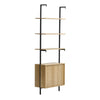 3 Tier Wooden Bookcase Cupboard with Doors Storage Shelving Display Cabinet Unit