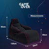 Game Over Video Gaming Bean Bag Lounger Chair High Back Adult Gamer Beanbag Seat