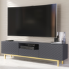 180cm TV Unit I Sideboard Cabinet I Cupboard TV Stand I Grey Gold Carved Doors