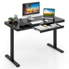 Height Adjustable Desk Electric Stand up Desk w/ Writable Tempered Glass Top