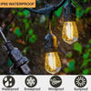 99FT Festoon String Lights Outdoor Garden Globe 30 LED Bulbs Mains Powered