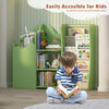 Bookshelf Storage Shelf For Children's Reading Room Open Storage Modern Green