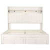 4FT6 DOUBLE STORAGE BED FRAME WITH 2 DRAWERS HEADBOARD W/ CHARGING AND LIGHTING