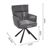 Modern Upholstered Frosted Velvet Swivel Armchair Lounge Chair with Metal Legs