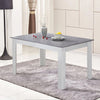 Rectangular Kitchen Dining Table Wooden Table 4-6 Seats Family Party Table White