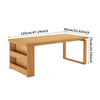 New Dining Table with Storage Cabinet Kitchen Table W/ Side Cupboard Wooden Desk
