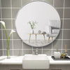 40/50/60/80cm Bathroom Mirror Round Frame Home Glass Wall Mounted Vanity Circle