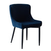 2/4/6 Pcs Dining Chairs Set Velvet Padded Seat Metal Legs Kitchen Armchair Home