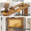 41.34-Inch Console Table with Storage, 2-Tier Rustic Wooden Entryway Sofa Table